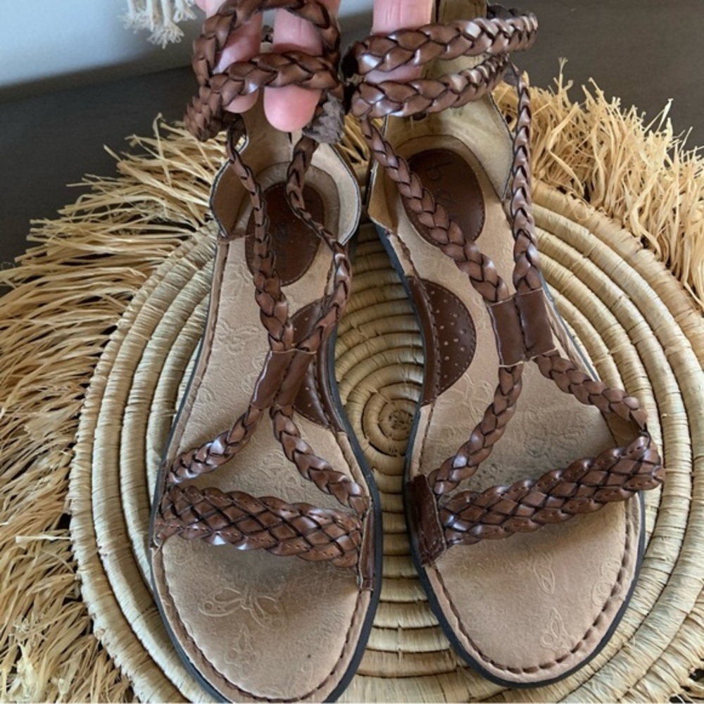 B.O.C. Women’s Macedonia Brown Leather Gladiator Sandals Size 8 - Picture 5 of 16